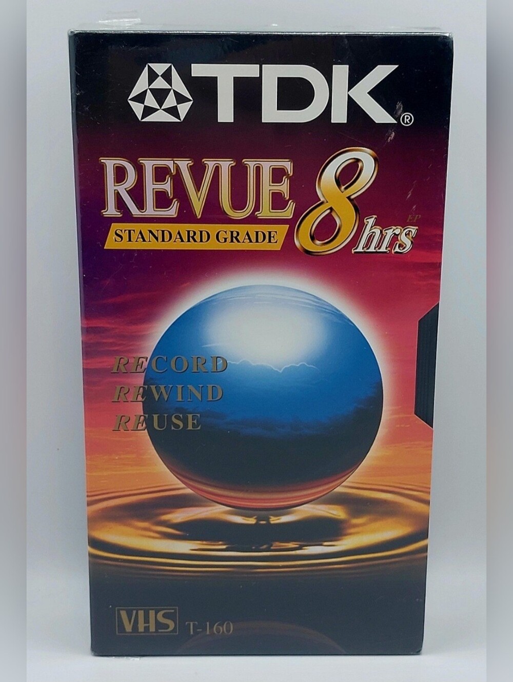 Vintage TDK Revue Standard Grade VHS T-160 8 Hour Blank Video Tape Sealed